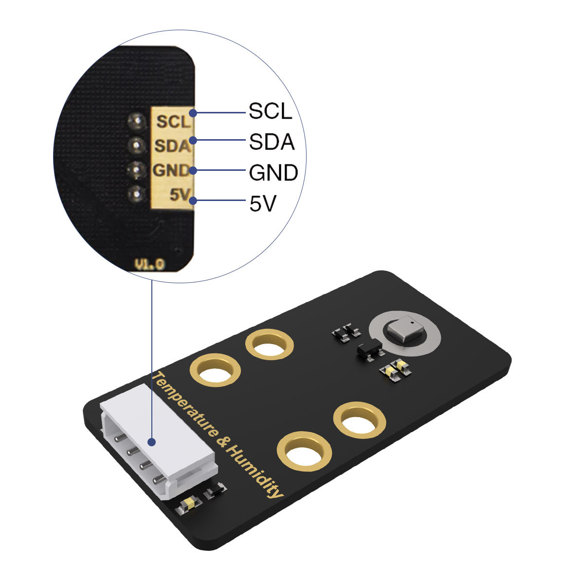 Image of Temperature and Humidity Sensor Robot Sensor Compatible with Arduino Raspberry Pi Jetson Nano micro:bit