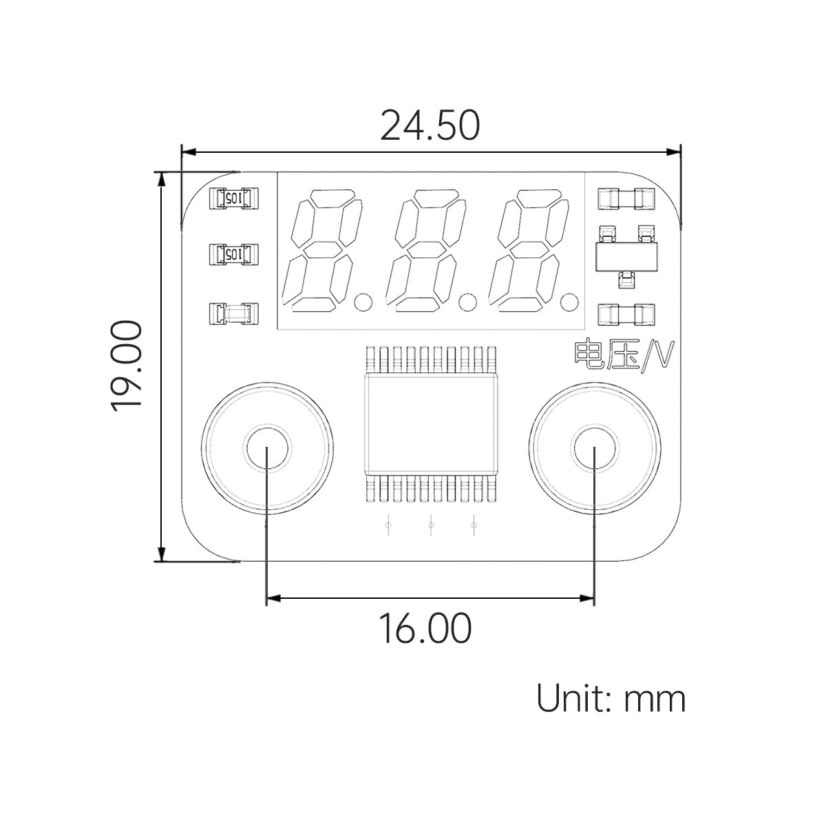 Image of Voltage Display Module Compatible with Robot