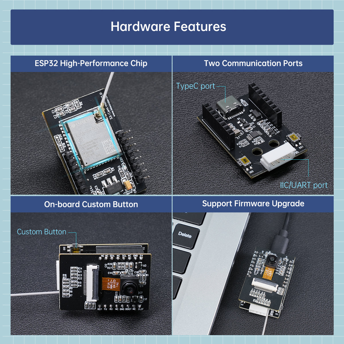 Image of ESP32 S3-Cam AI Vision Module WiFi Real-Time Image Transmission IoT Robot