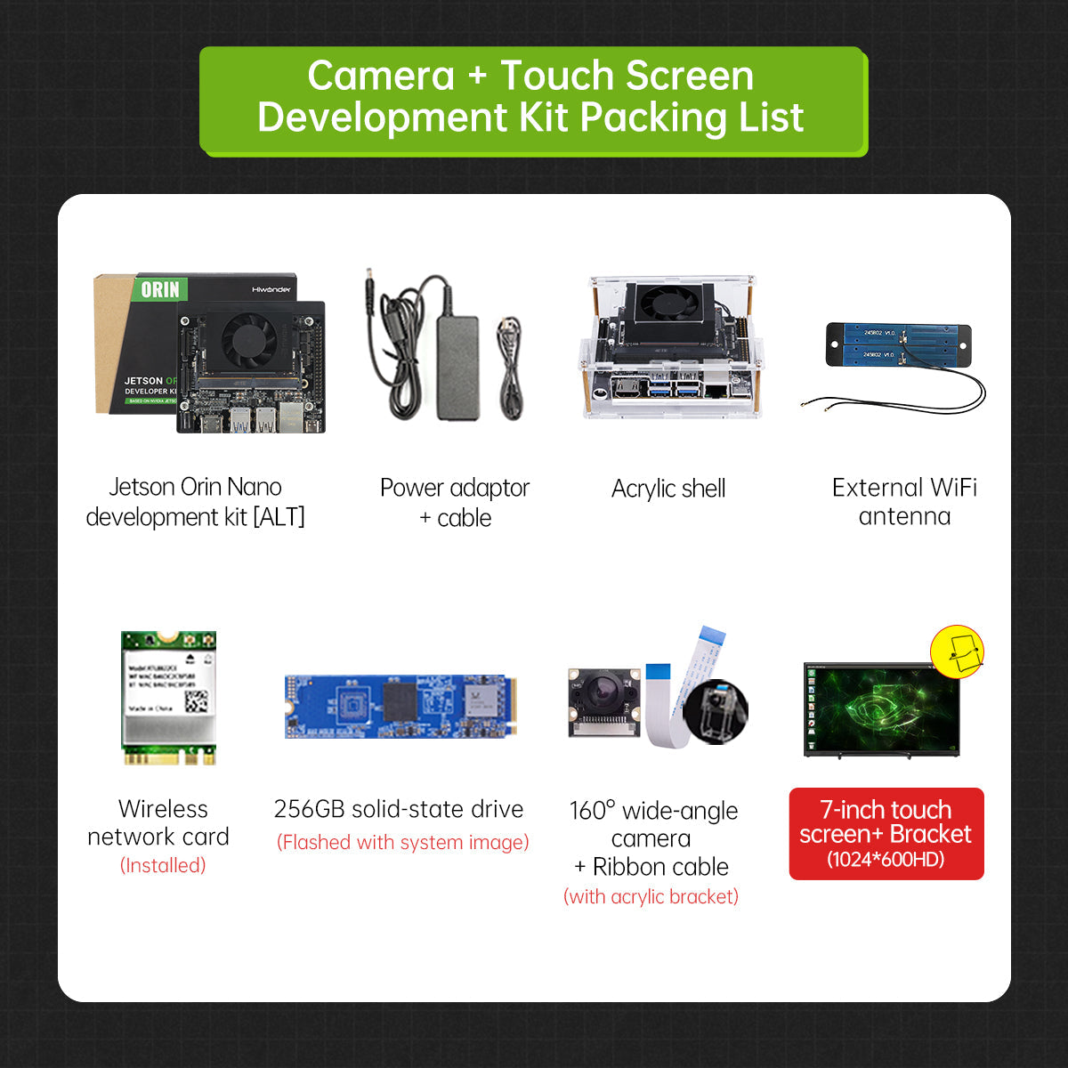 Image of Jetson Orin Nano Kit — Camera + Touch Screen Kit