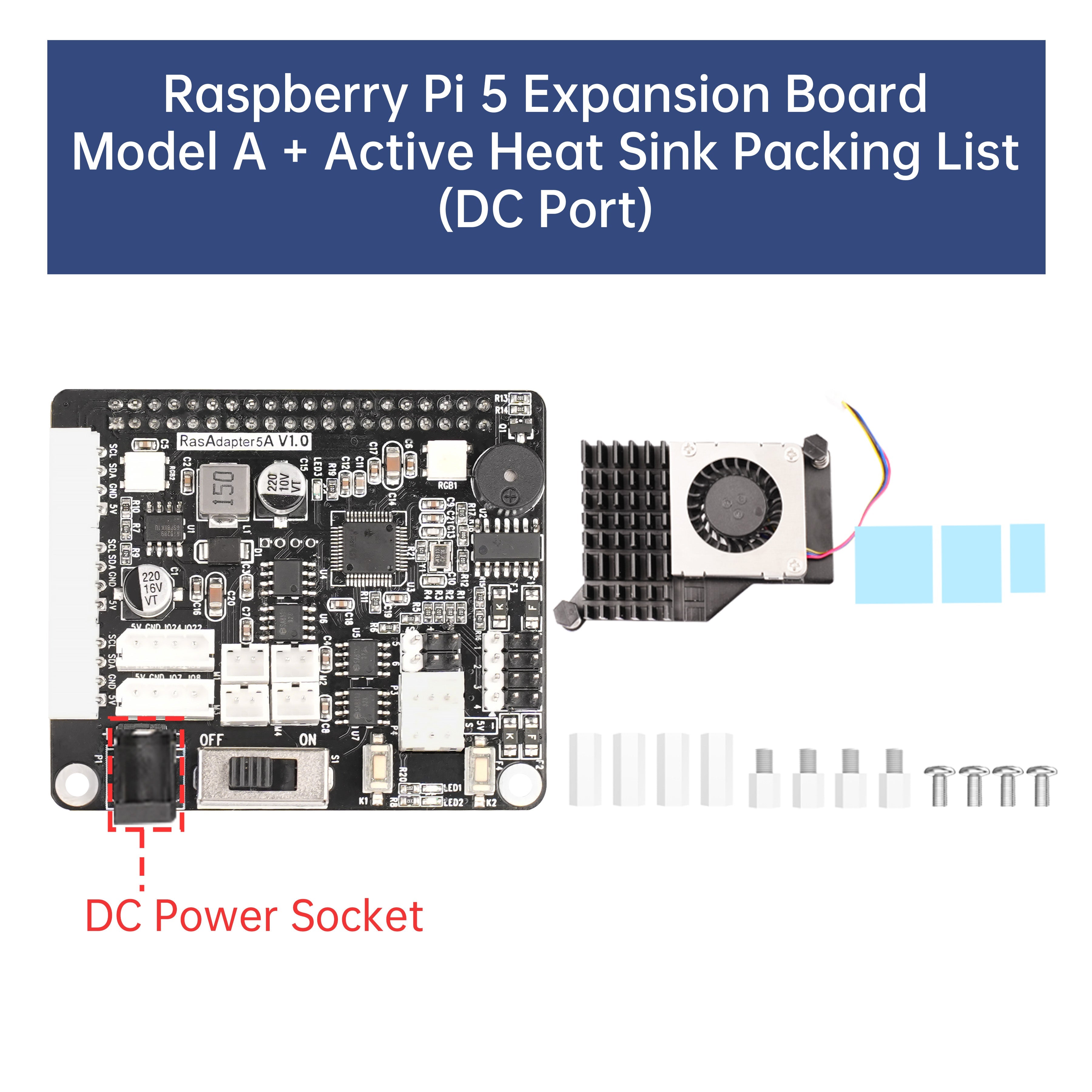 Image of Raspberry Pi 5 Expansion Board Servo Motor Driver ROS Robot Arm Smart Car Controller
