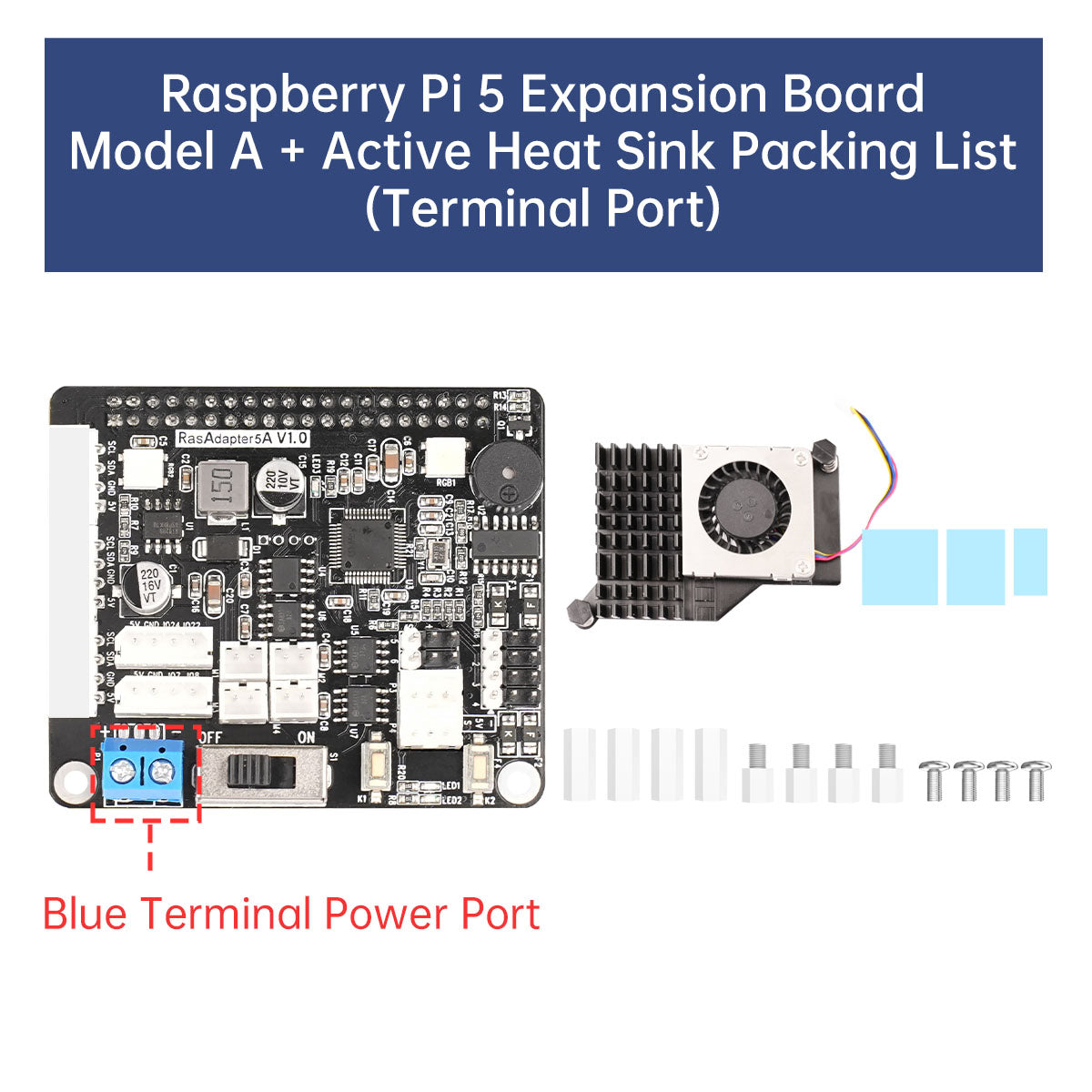 Image of Raspberry Pi 5 Expansion Board Servo Motor Driver ROS Robot Arm Smart Car Controller