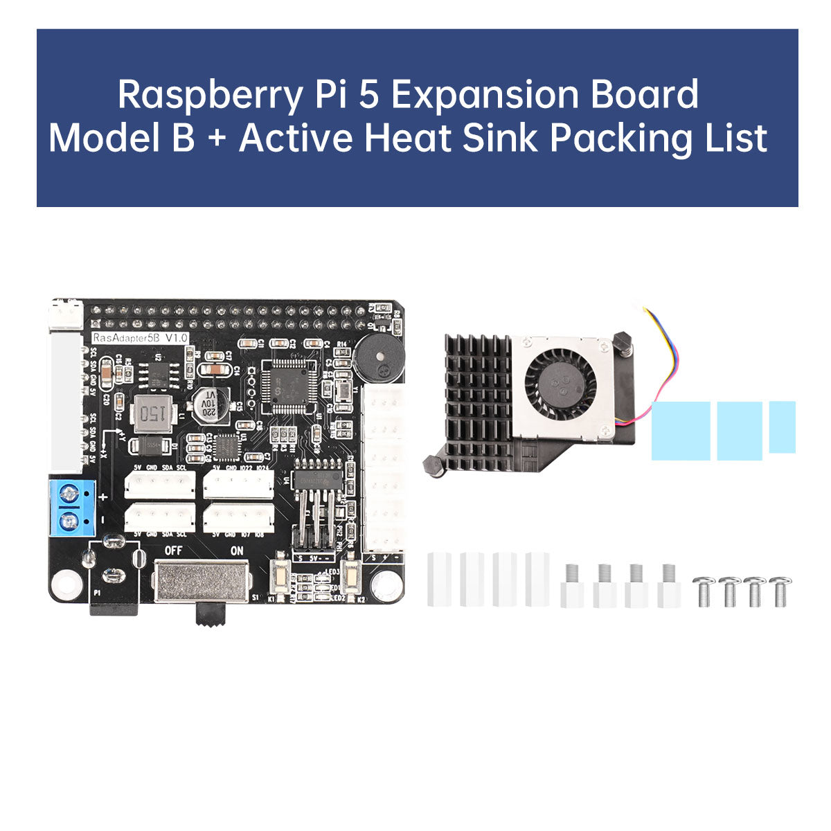 Image of Raspberry Pi 5 Expansion Board Servo Motor Driver ROS Robot Arm Smart Car Controller