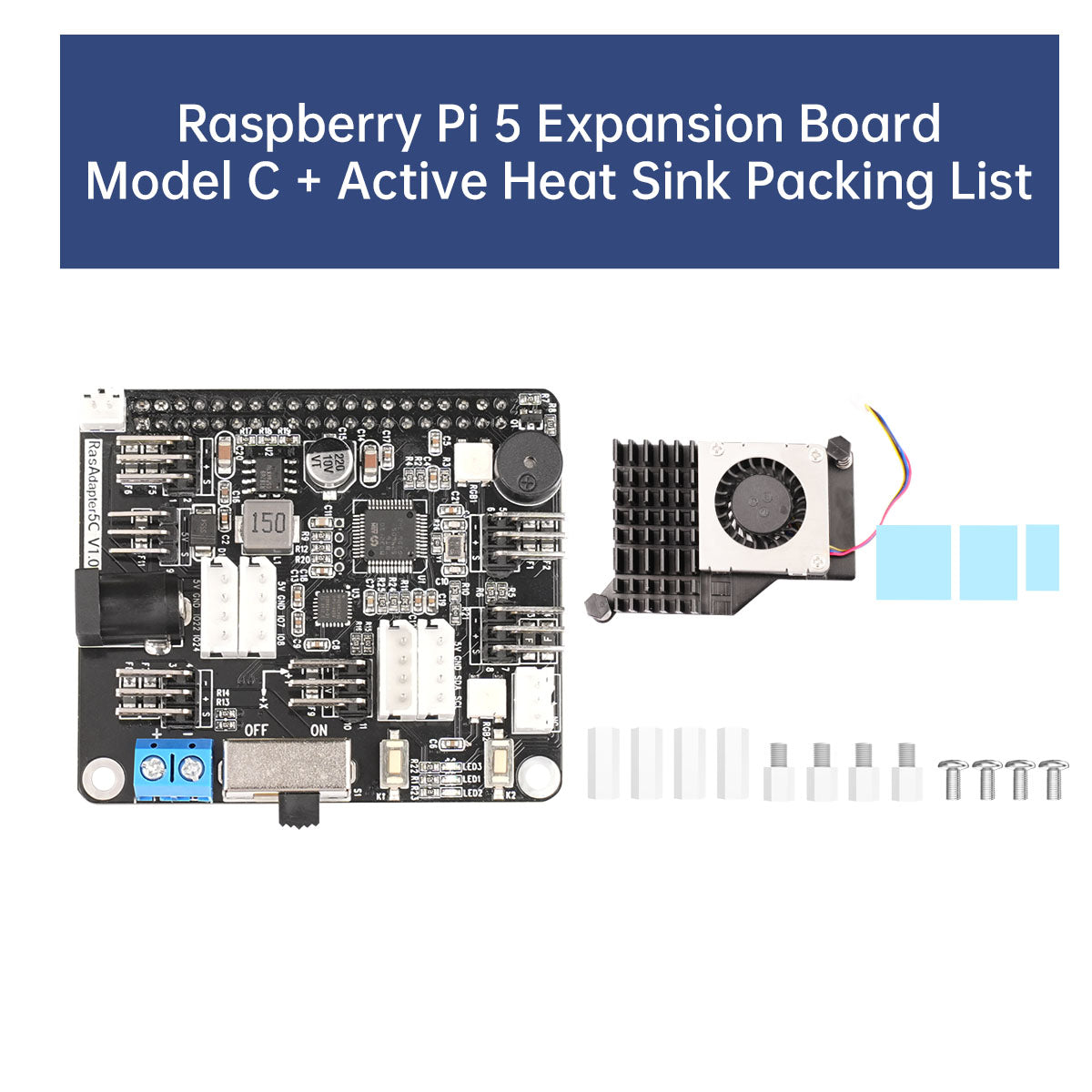 Image of Raspberry Pi 5 Expansion Board Servo Motor Driver ROS Robot Arm Smart Car Controller