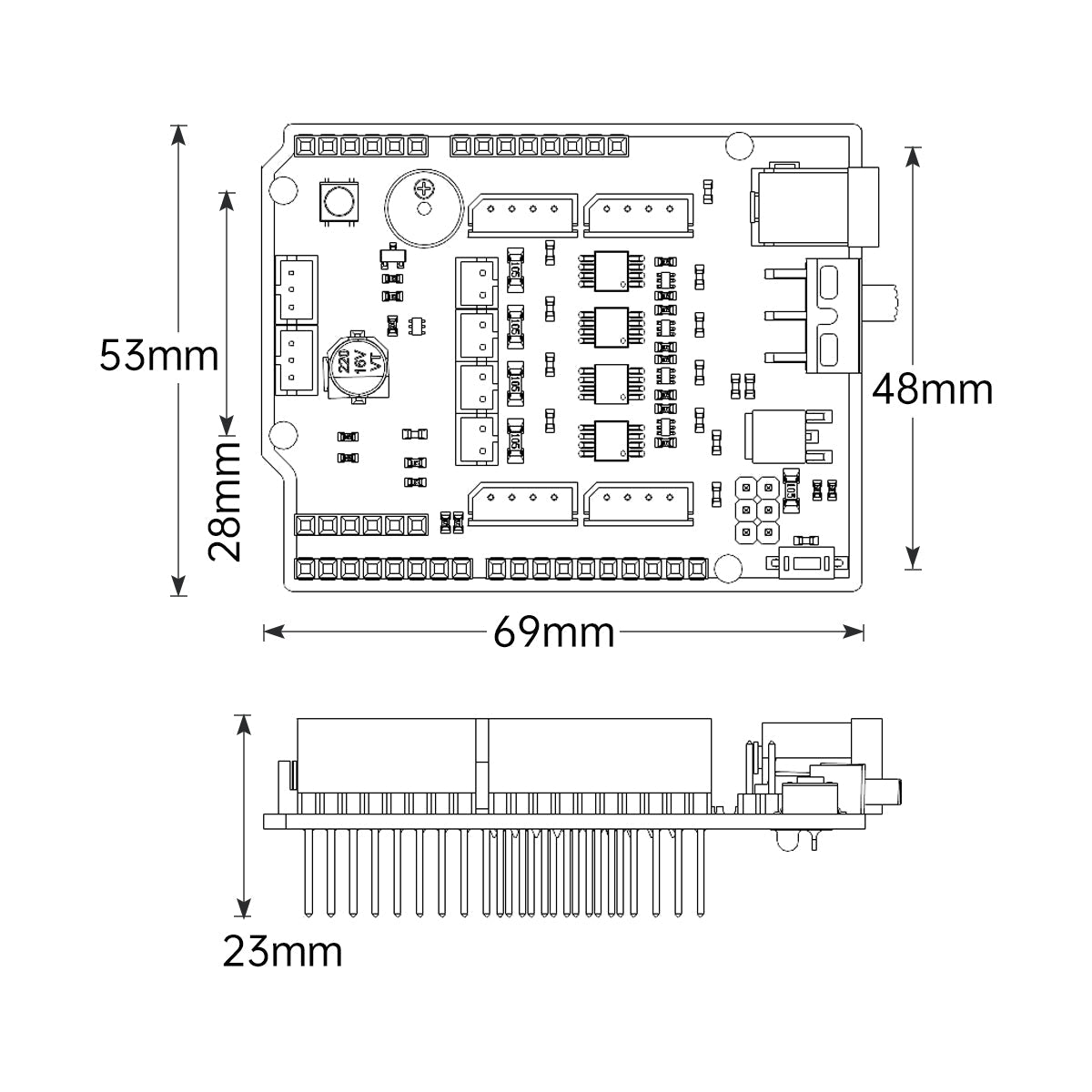 Image of UNO Expansion Board Arduino Motor Servo Bluetooth Sensor