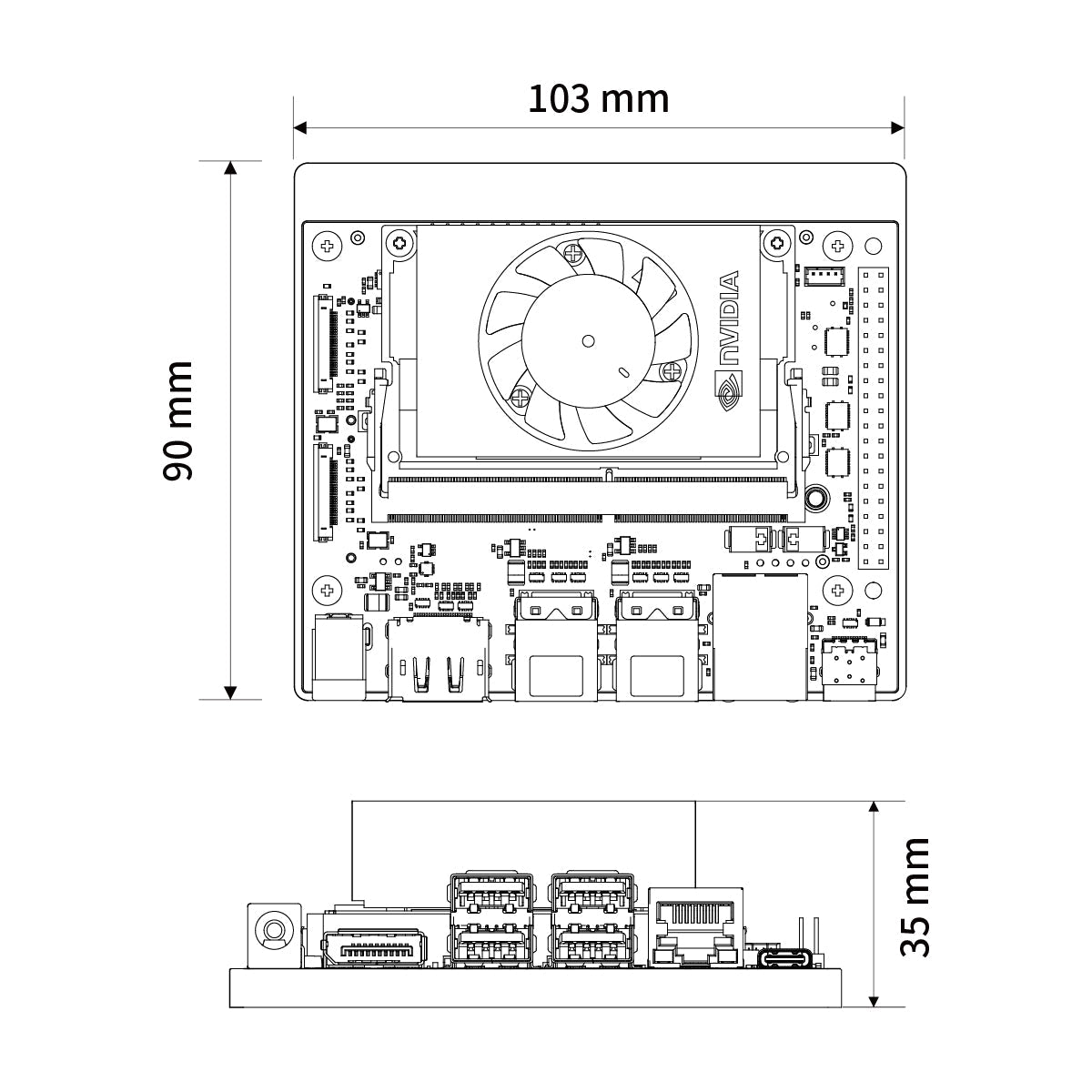 Image of Hiwonder Jetson Orin Nano Development Kit 4GB/8GB SOM Module