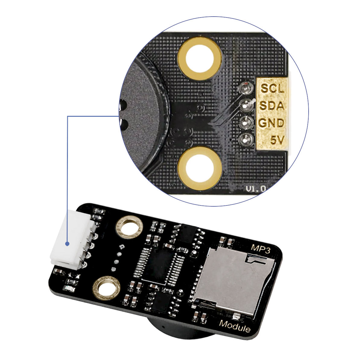 Image of MP3 Module Programming Music Player Module TF Card MP3 WAV Decoding
