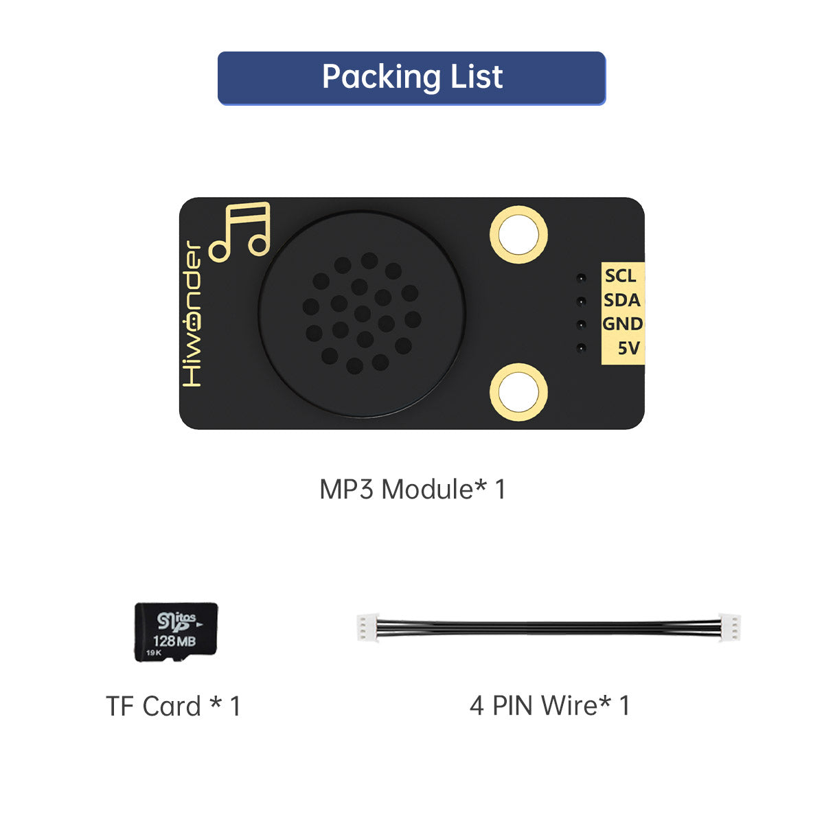 Image of MP3 Module Programming Music Player Module TF Card MP3 WAV Decoding