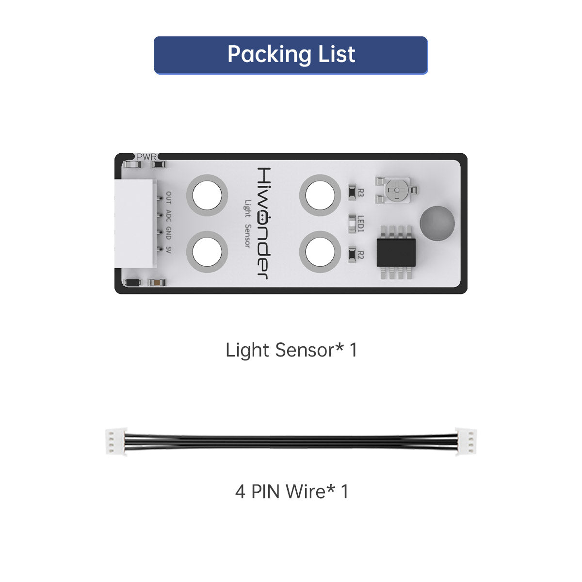 Image of Light Sensor Robot Sensor Compatible with Arduino Raspberry Pi Jetson Nano micro:bit