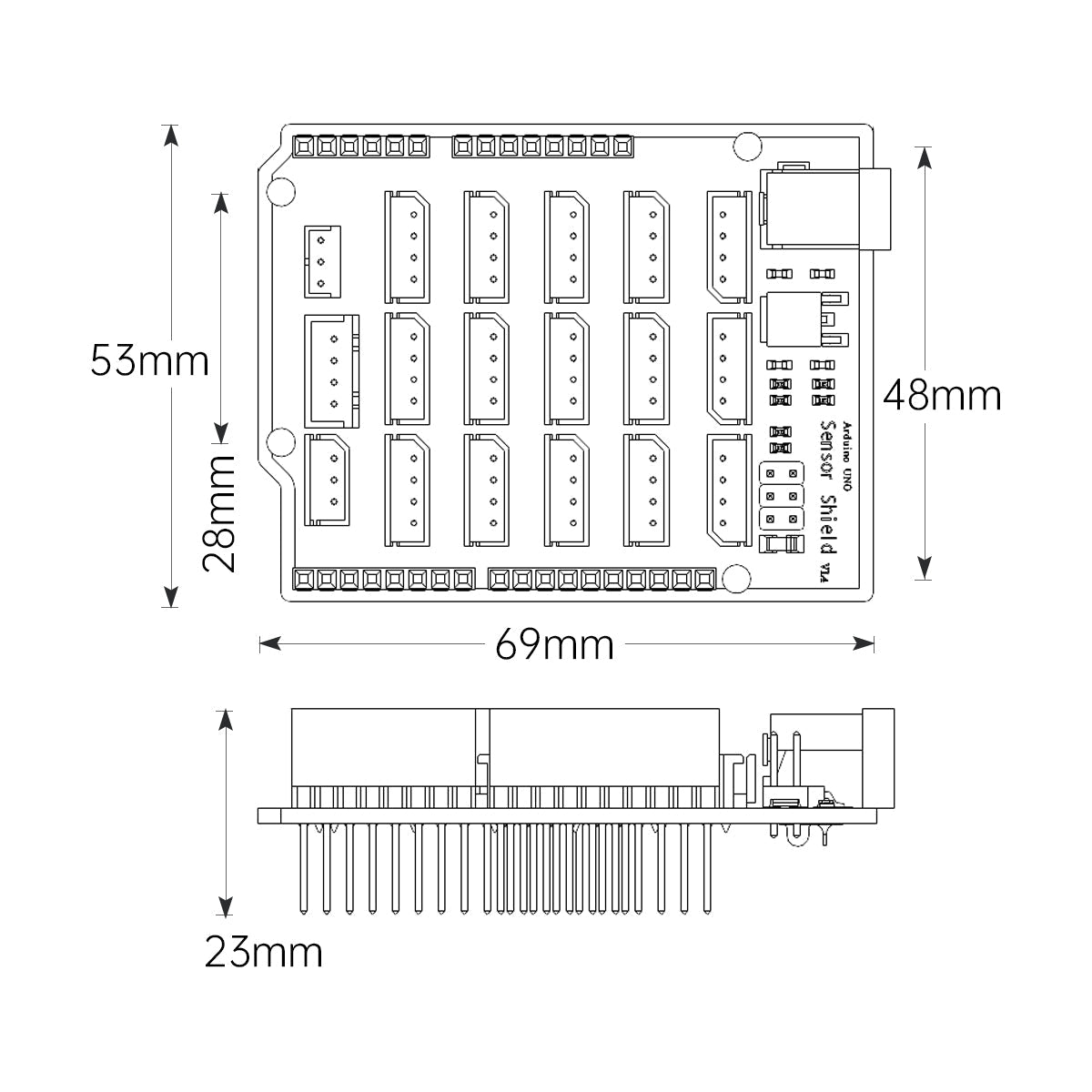 Image of UNO Expansion Board Arduino Motor Servo Bluetooth Sensor