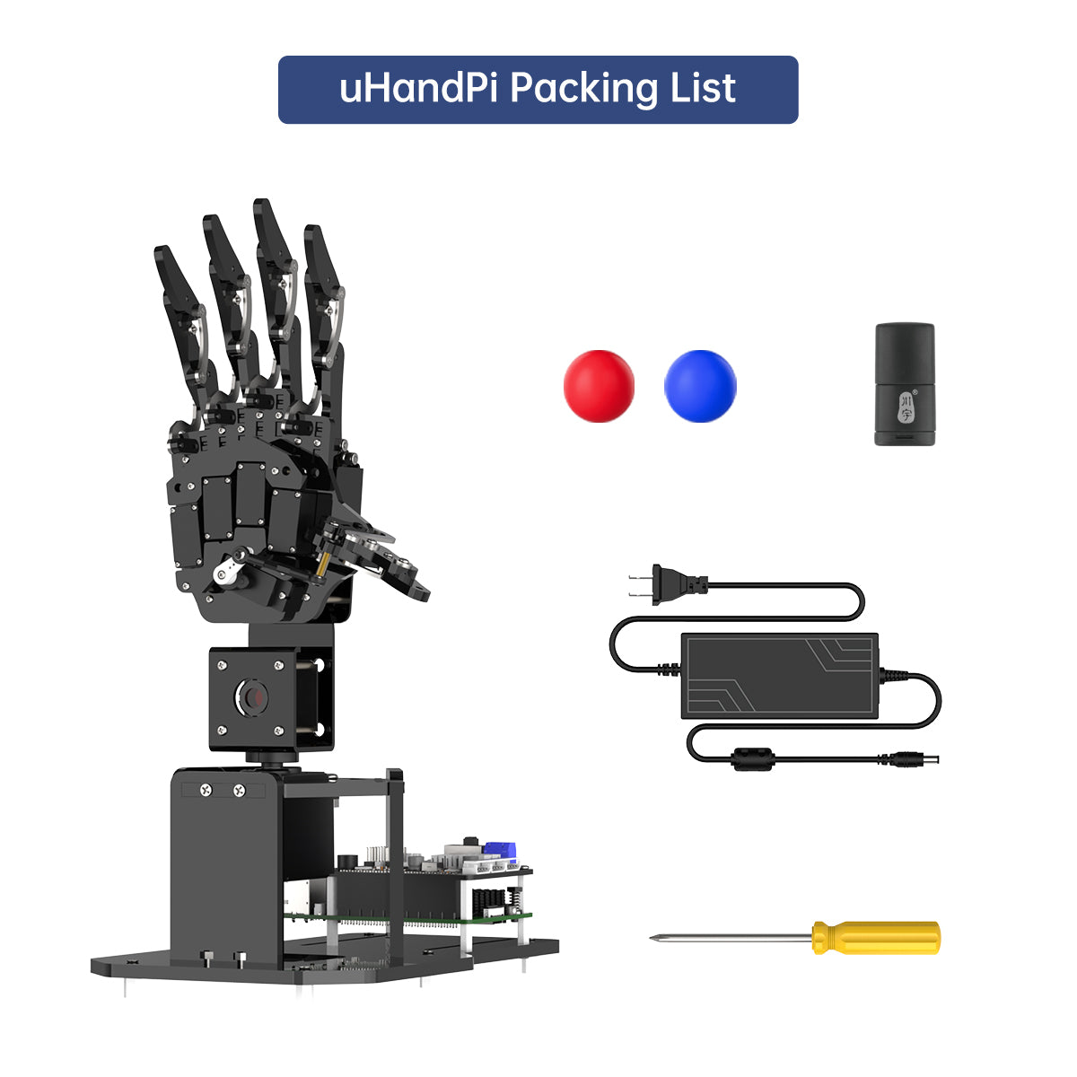 Image of uHandPi Raspberry Pi 5 AI Robotic Hand Vision Tracking Python