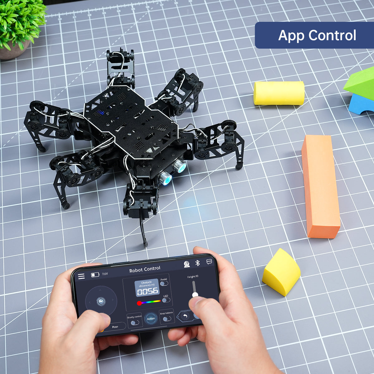Image of miniHexa AI Hexapod Robot AI Vision Voice Interaction Arduino Programming Sensor