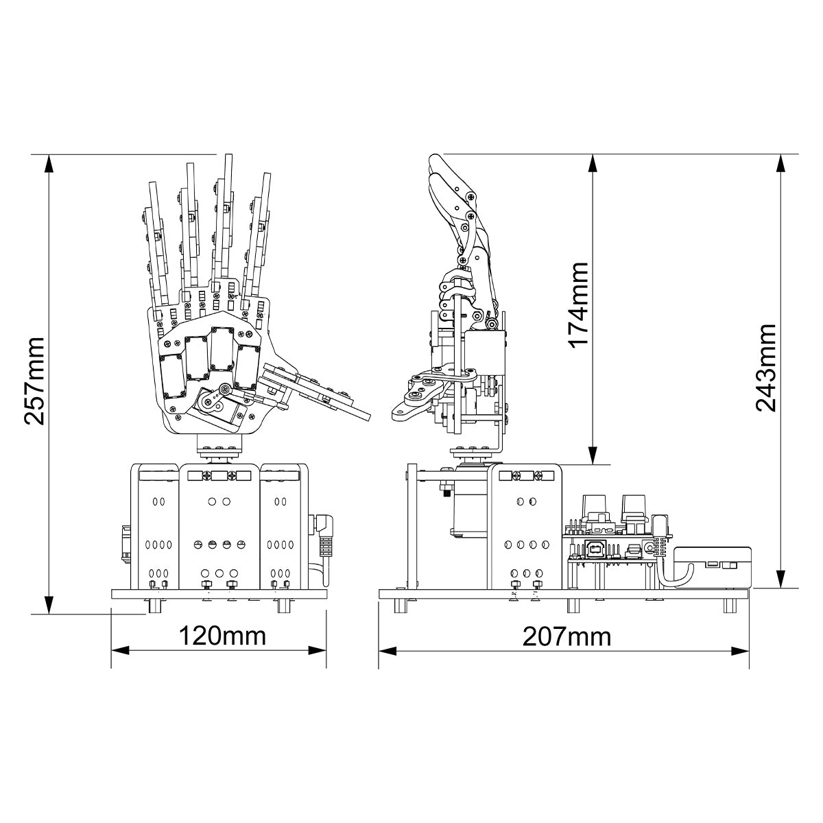 Image of uHand UNO Open Source AI Bionic Robot Hand Somatosensory Control Arduino Programming