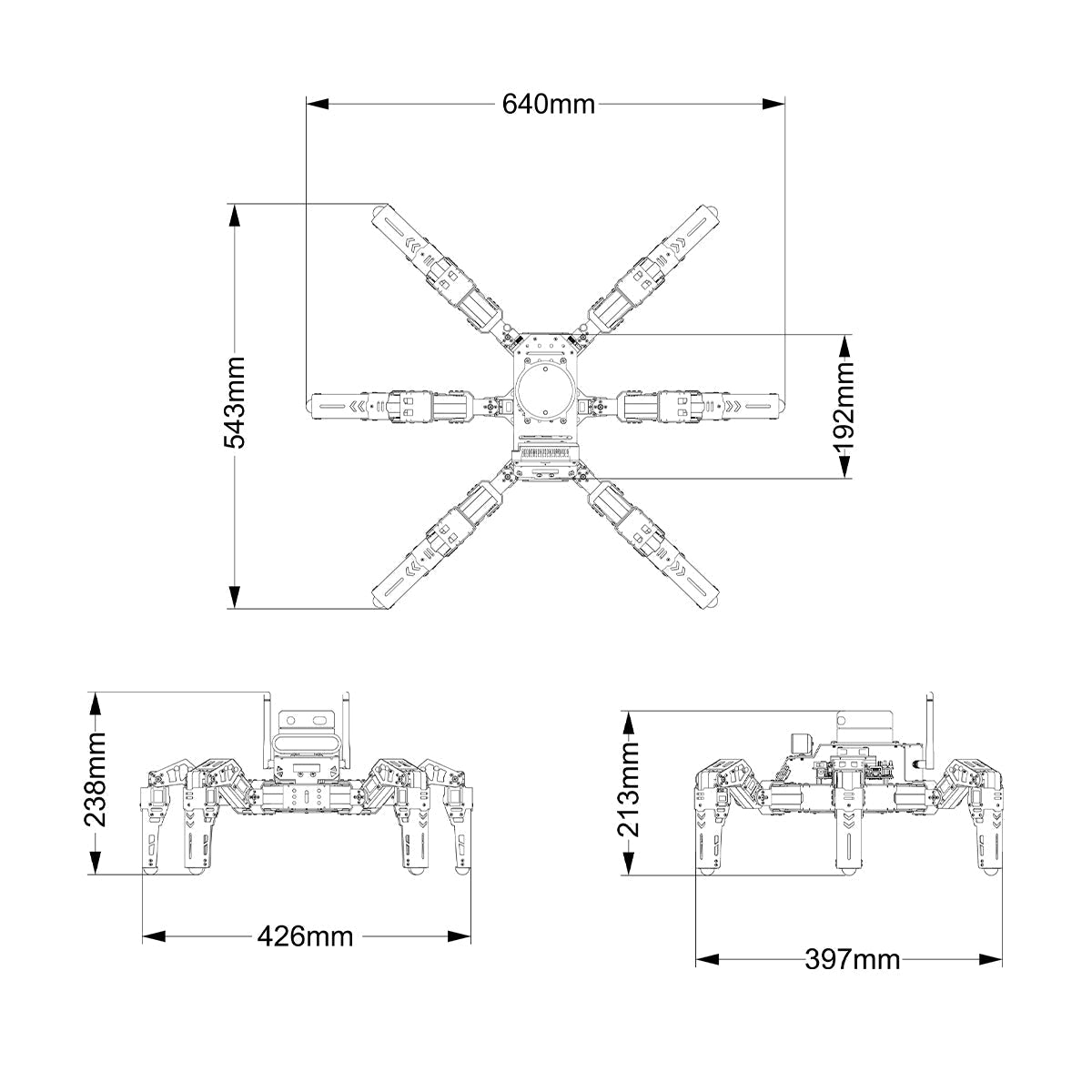 Image of JetHexa ROS Hexapod Robot Kit Jetson Nano Lidar Depth Camera SLAM