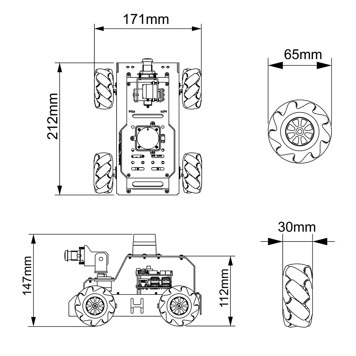 Image of MentorPi M1 Raspberry Pi Robot Car Mecanum Wheel ROS2 LLM ChatGPT SLAM AI Vision Voice