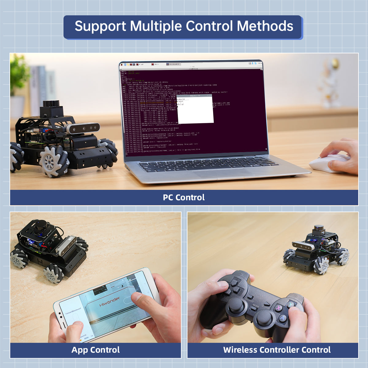 Image of MentorPi M1 Raspberry Pi 5 Robot Car Mecanum Chassis 2DOF Monocular Camera ROS2 SLAM
