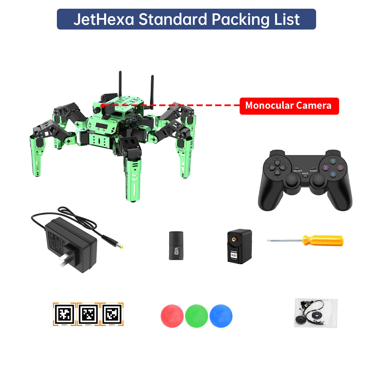 Image of JetHexa ROS Hexapod Robot Kit Jetson Nano Lidar Depth Camera SLAM