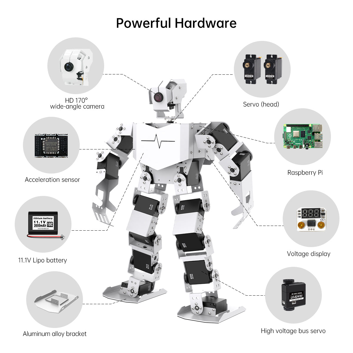 Image of TonyPi Pro AI Humanoid Robot – Raspberry Pi 5, ChatGPT, Vision & Voice