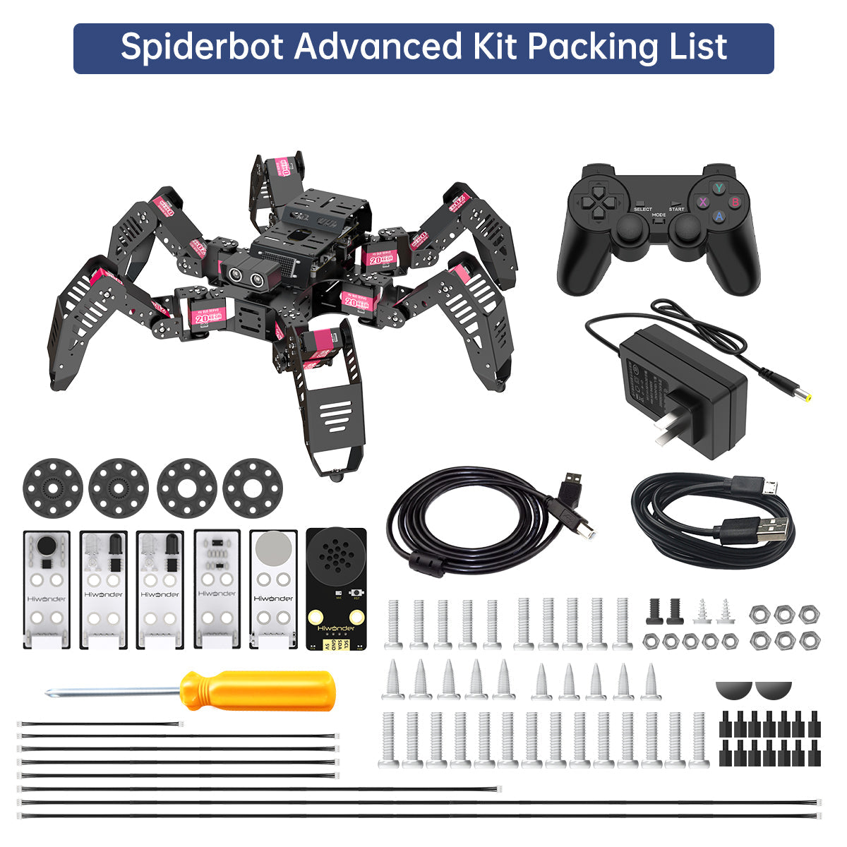 Image of Spiderbot Arduino Coding Robot with AI Voice Control