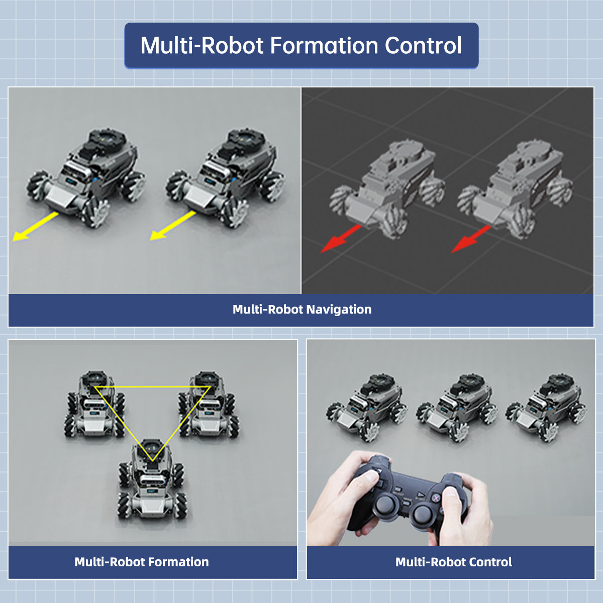 Image of ROSOrin ROS2 Smart Car Multimodal Large AI Model ChatGPT Gemini SLAM Mecanum Wheels