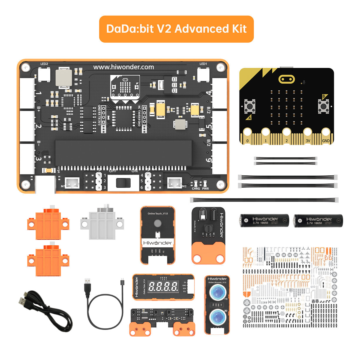 Image of DaDa:bit V2 Programmable Robotics Electronic Block Kit micro:bit V2 Expansion Board