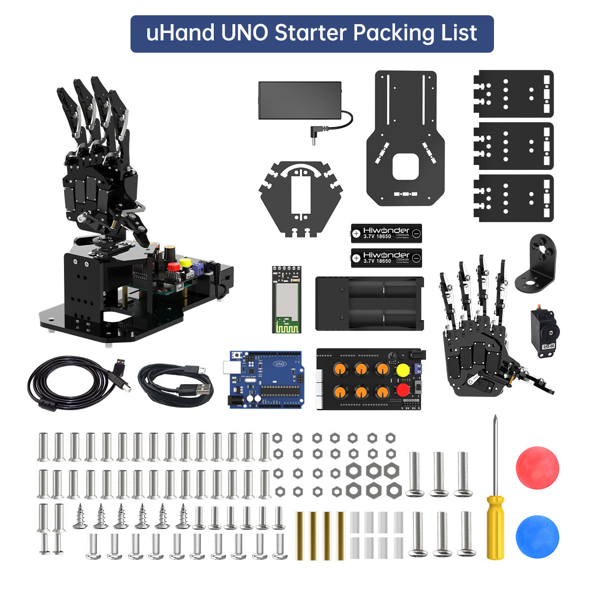 Image of uHand UNO Open Source AI Bionic Robot Hand Somatosensory Control Arduino Programming