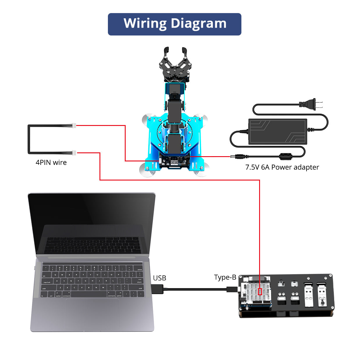 Image of xArm UNO Robotic Arm with Arduino Sensor Kit