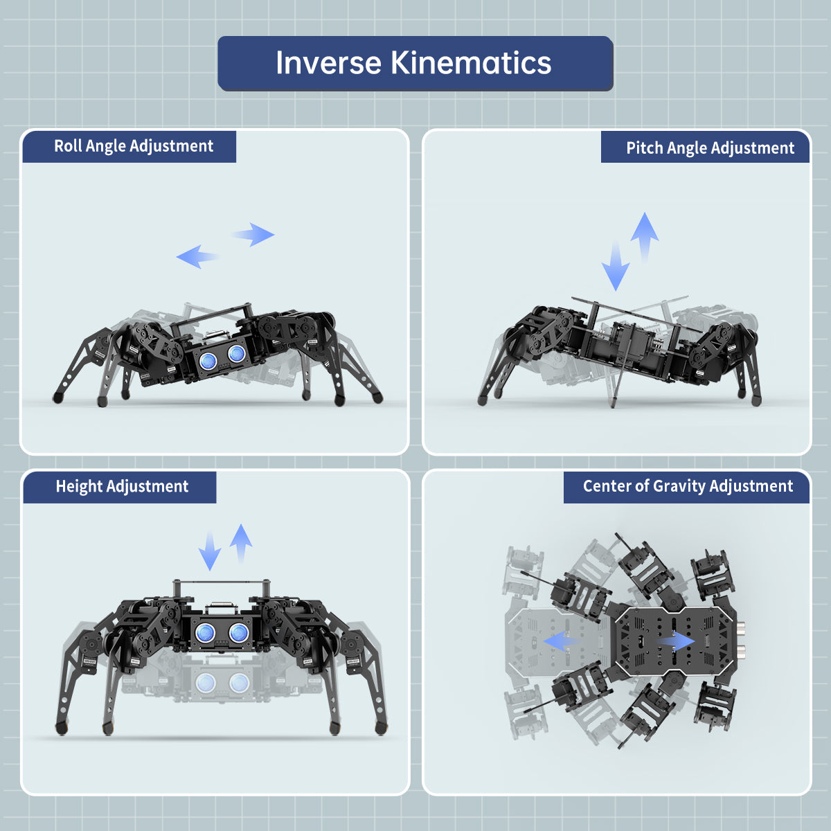 Image of miniHexa AI Hexapod Robot AI Vision Voice Interaction Arduino Programming Sensor
