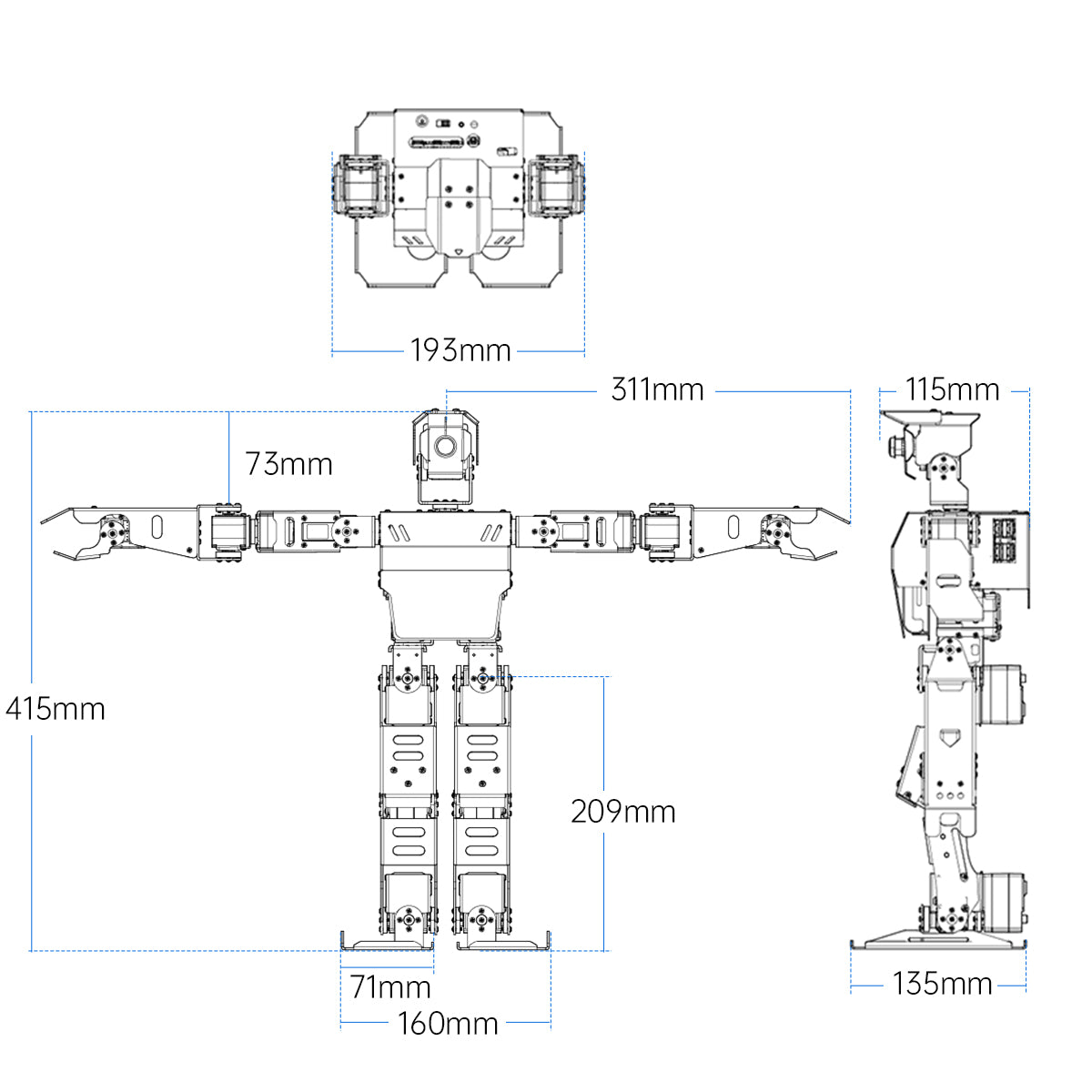 Image of AiNex Biped Humanoid Robot – Raspberry Pi Vision AI, ROS