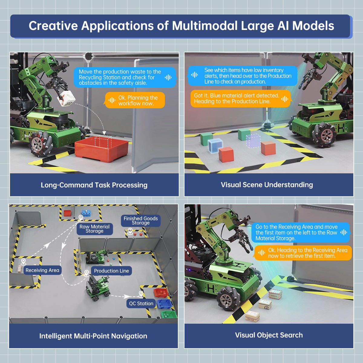 Image of JetAuto Pro AI Robot Car 6DOF Vision Arm ROS1 ROS2 ChatGPT SLAM