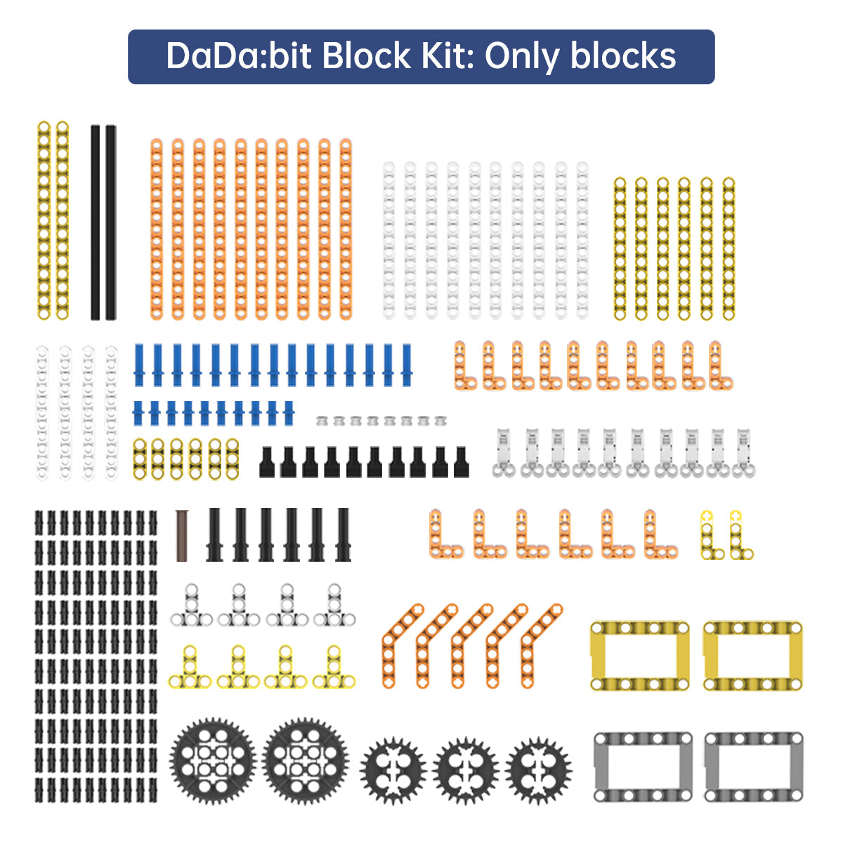 Image of DaDa:bit DIY Building Blocks Kit with 200+ Structural Parts