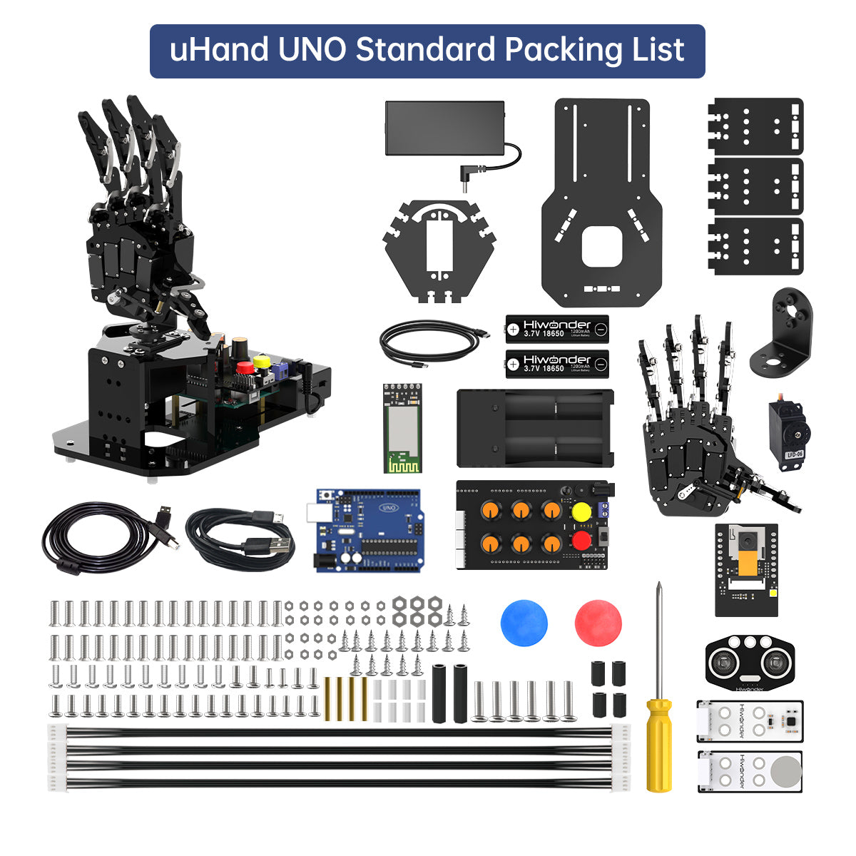 Image of uHand UNO Open Source AI Bionic Robot Hand Somatosensory Control Arduino Programming