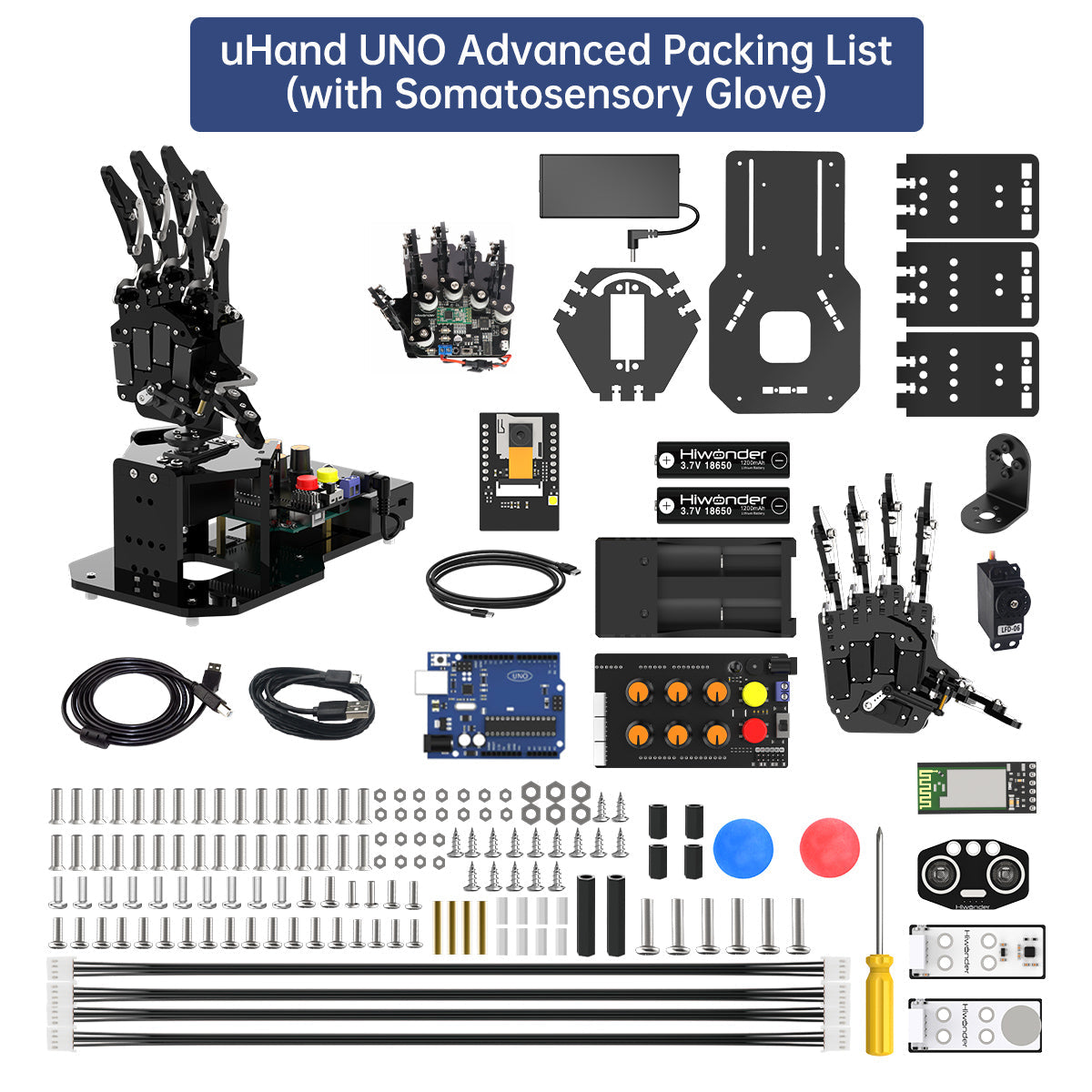 Image of uHand UNO Open Source AI Bionic Robot Hand Somatosensory Control Arduino Programming