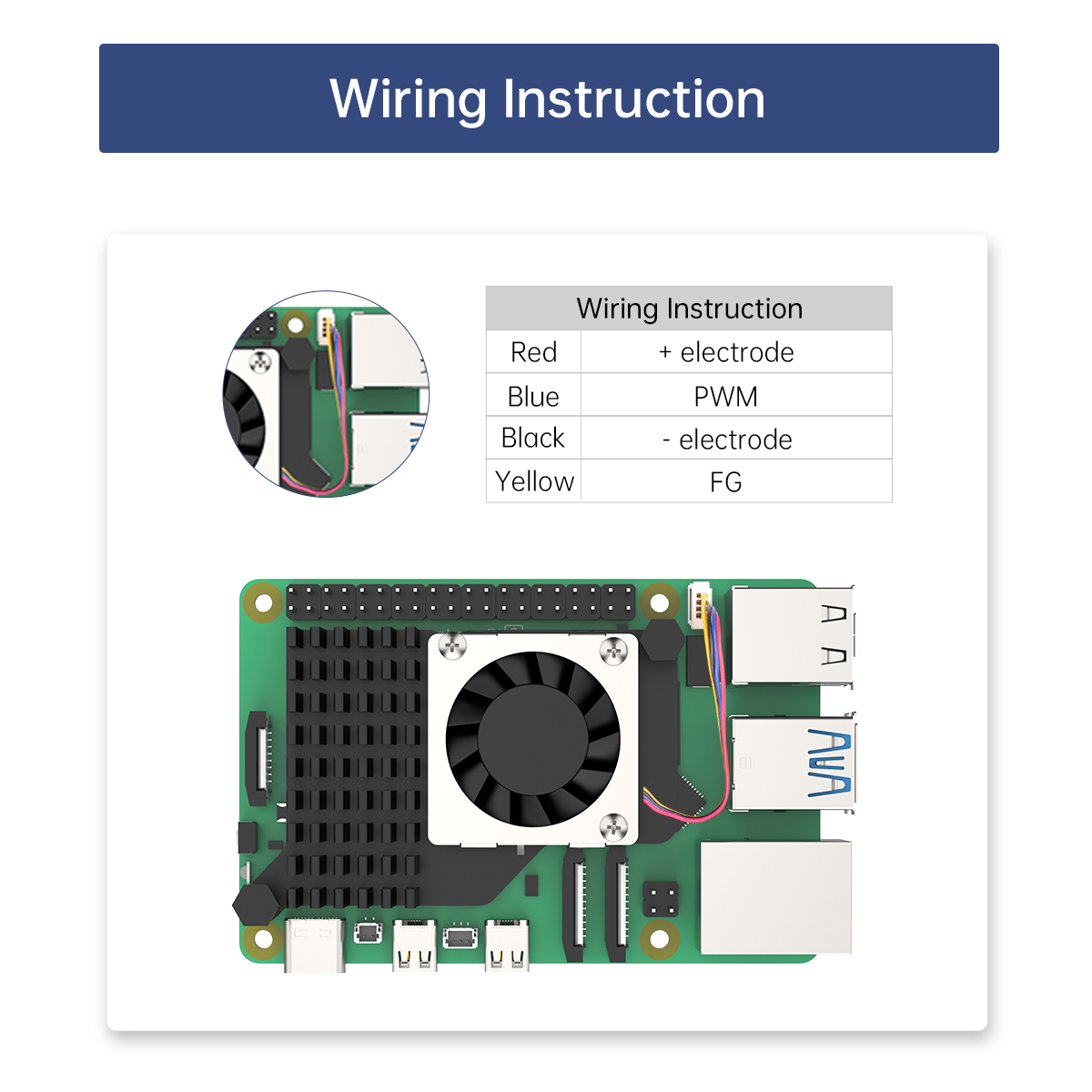 Image of Raspberry Pi 5 Active Heat Sink PWM Variable Speed Fan Aluminium Alloy Base