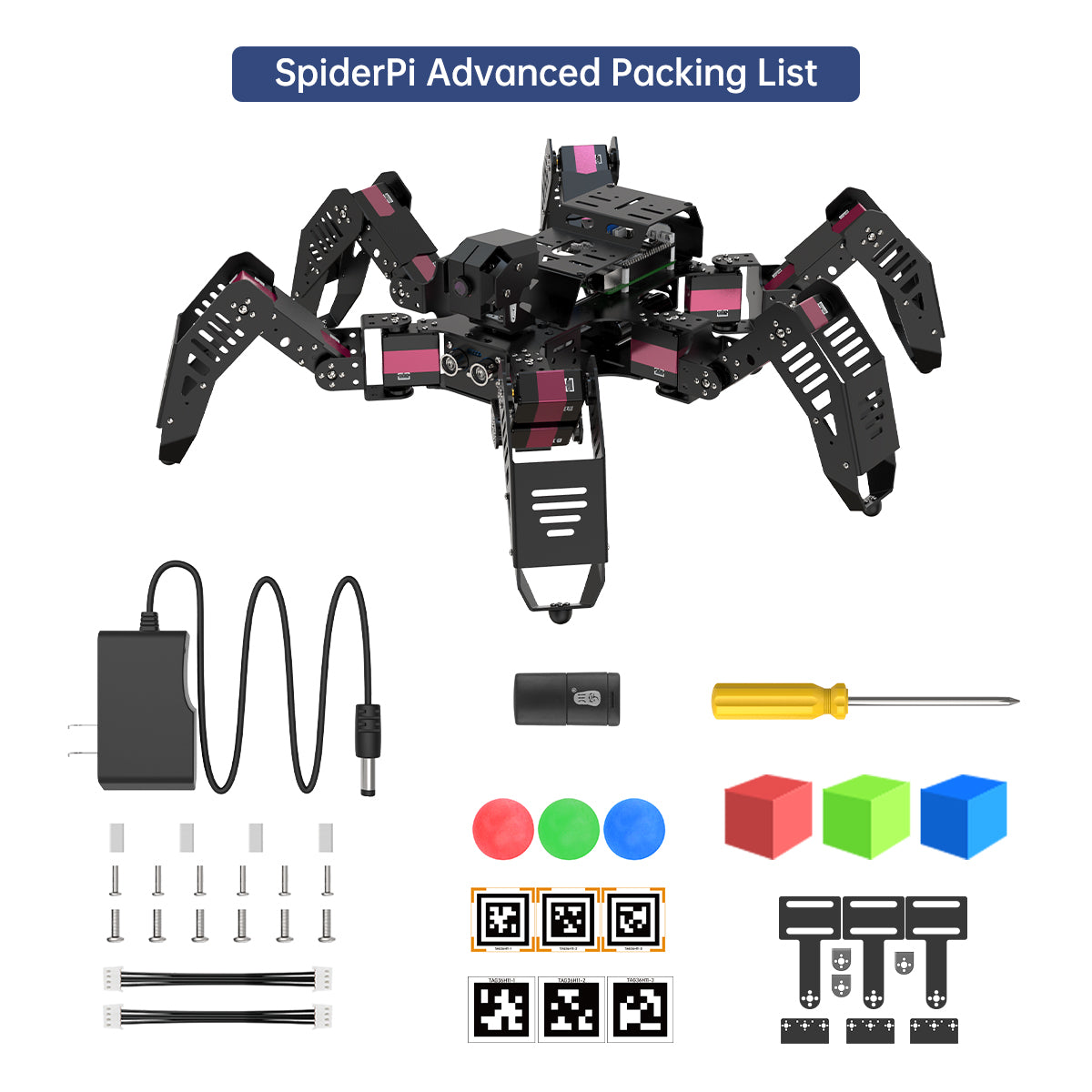 Image of SpiderPi AI Intelligent Visual Hexapod Robot Raspberry Pi 5