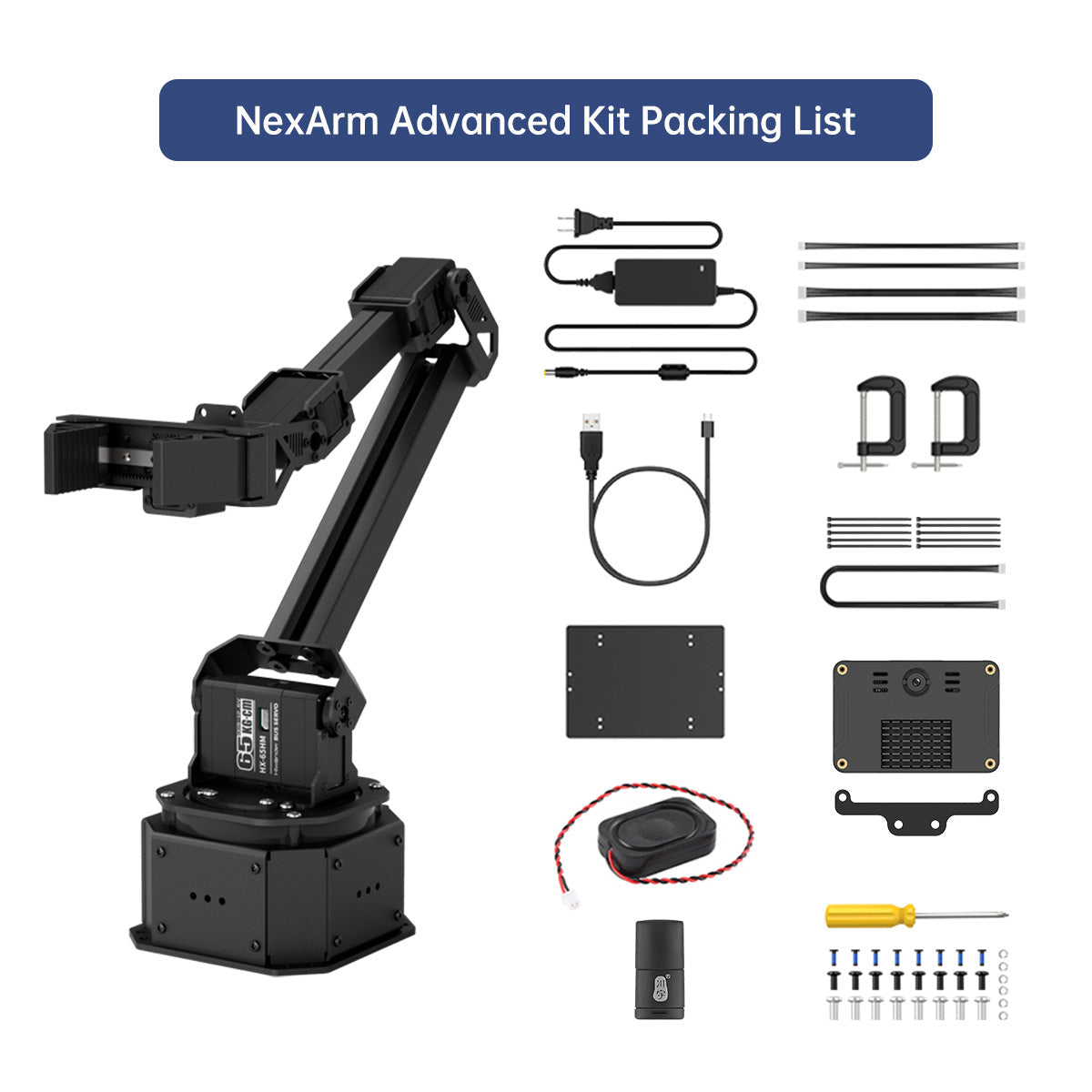 Image of NexArm Open-Source VLA Embodied AI Robotic Arm ESP32 AT32 Dual-Chip AI Vision K230