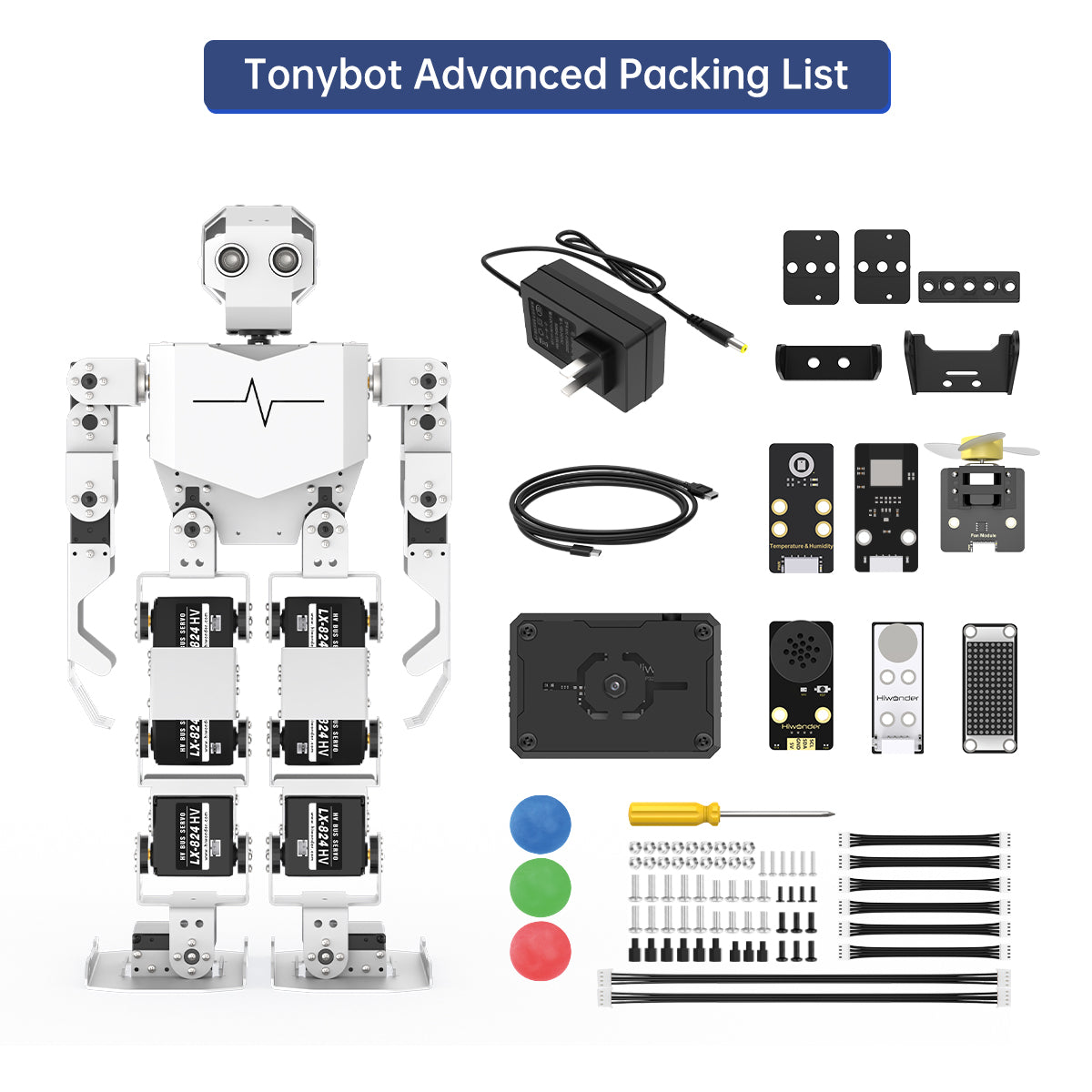 Image of Tonybot Humanoid Robot – Multimodal AI, Arduino, Scratch & Python