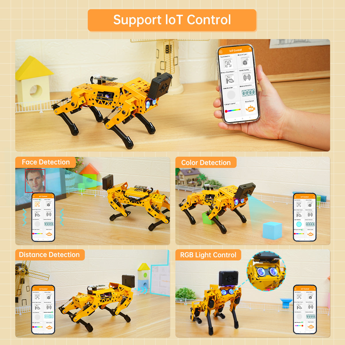 Image of MechDog Open Source AI Robot Dog AI Vision Voice Interaction Scratch Arduino Python