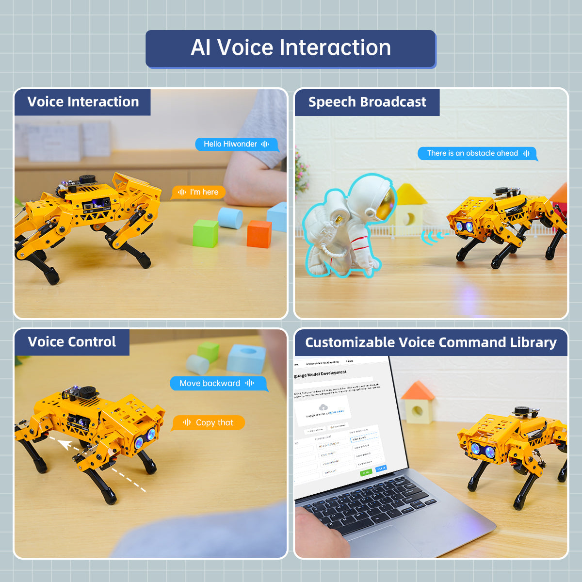 Image of MechDog Open Source AI Robot Dog AI Vision Voice Interaction Scratch Arduino Python
