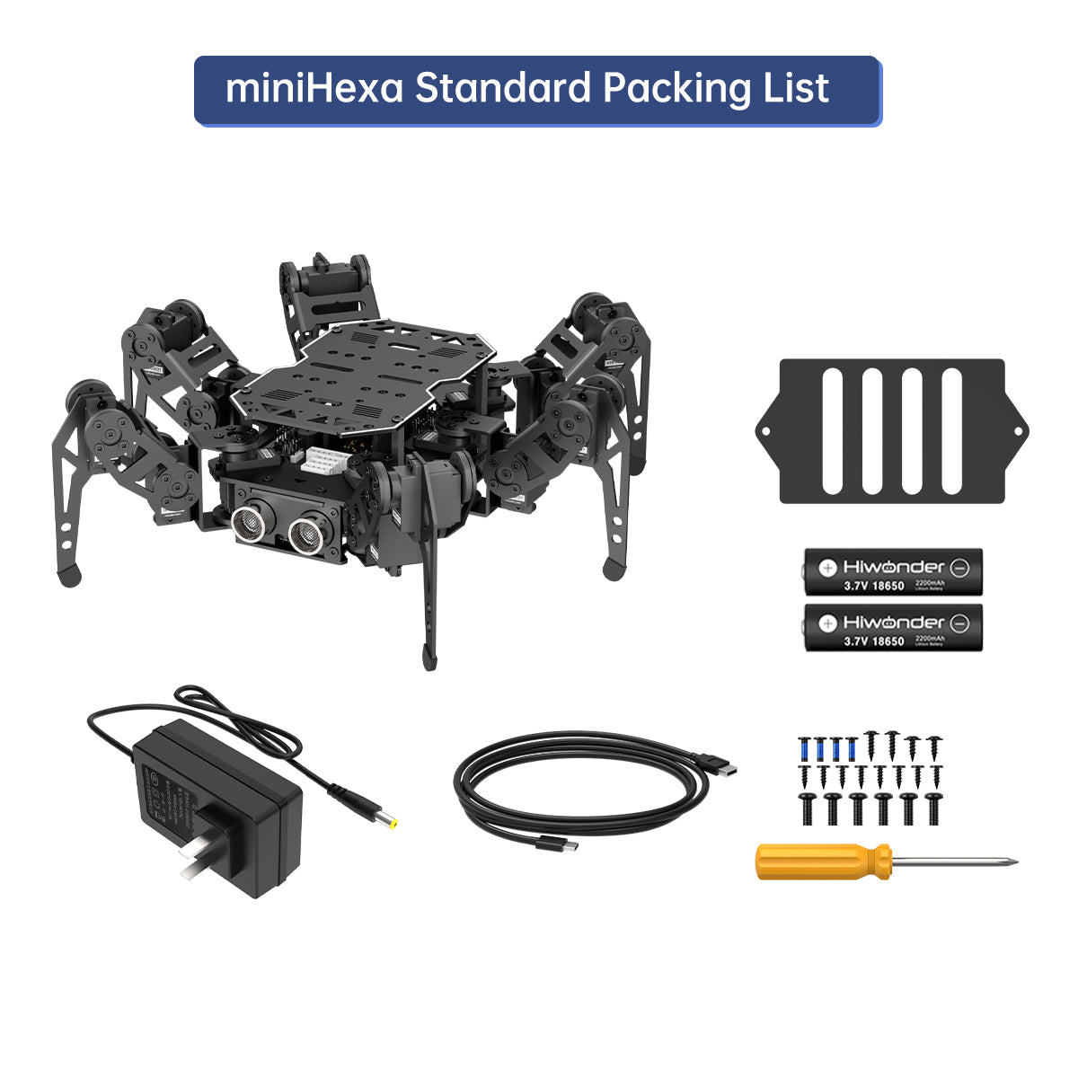 Image of miniHexa AI Hexapod Robot AI Vision Voice Interaction Arduino Programming Sensor