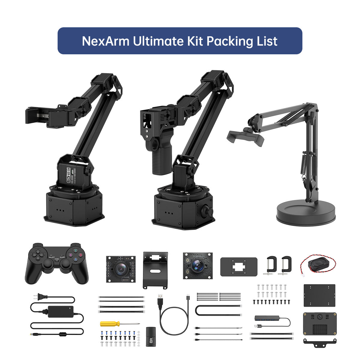 Image of NexArm Open-Source VLA Embodied AI Robotic Arm ESP32 AT32 Dual-Chip AI Vision K230