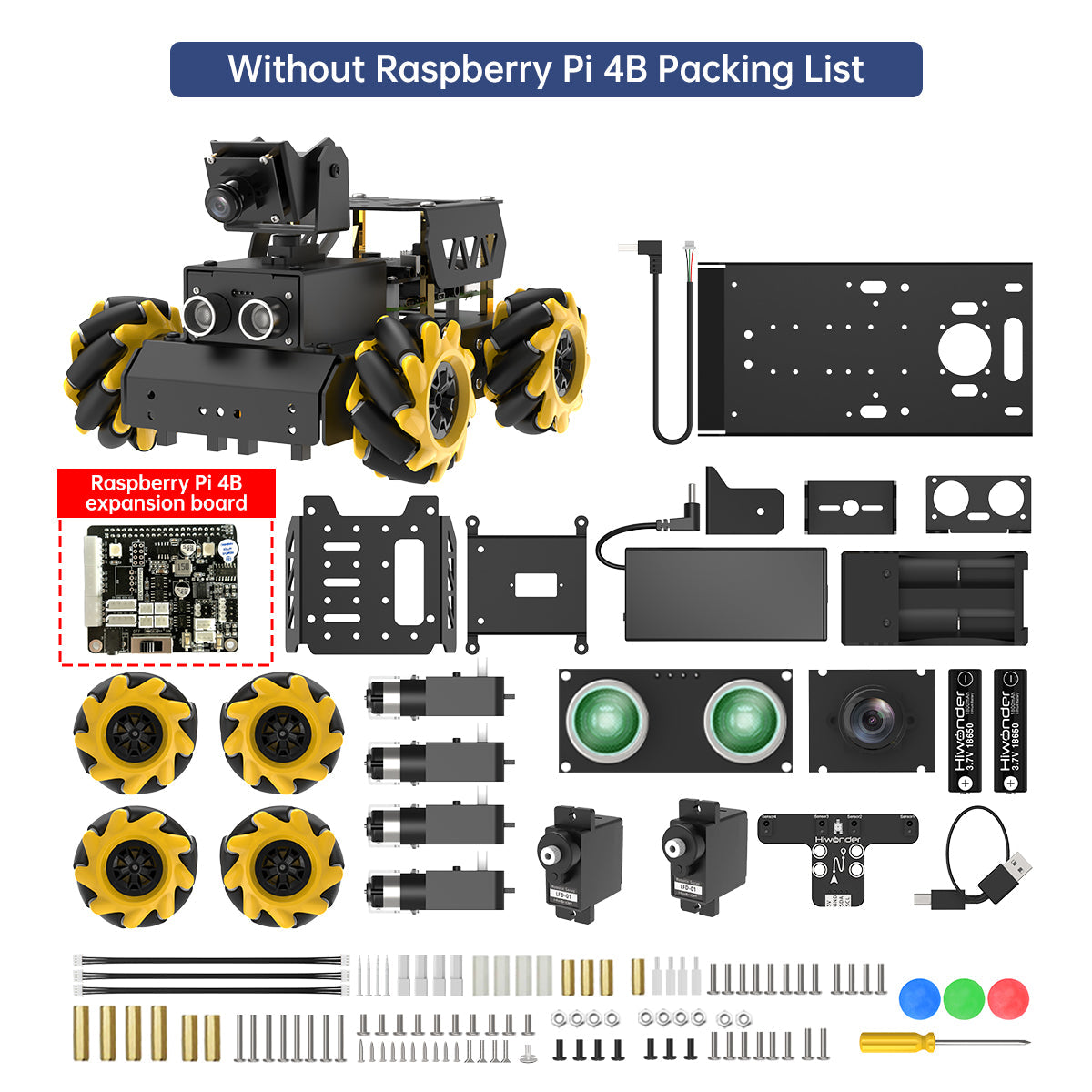Image of TurboPi Raspberry Pi Robot Car ROS2 Mecanum AI Vision Multimodal AI