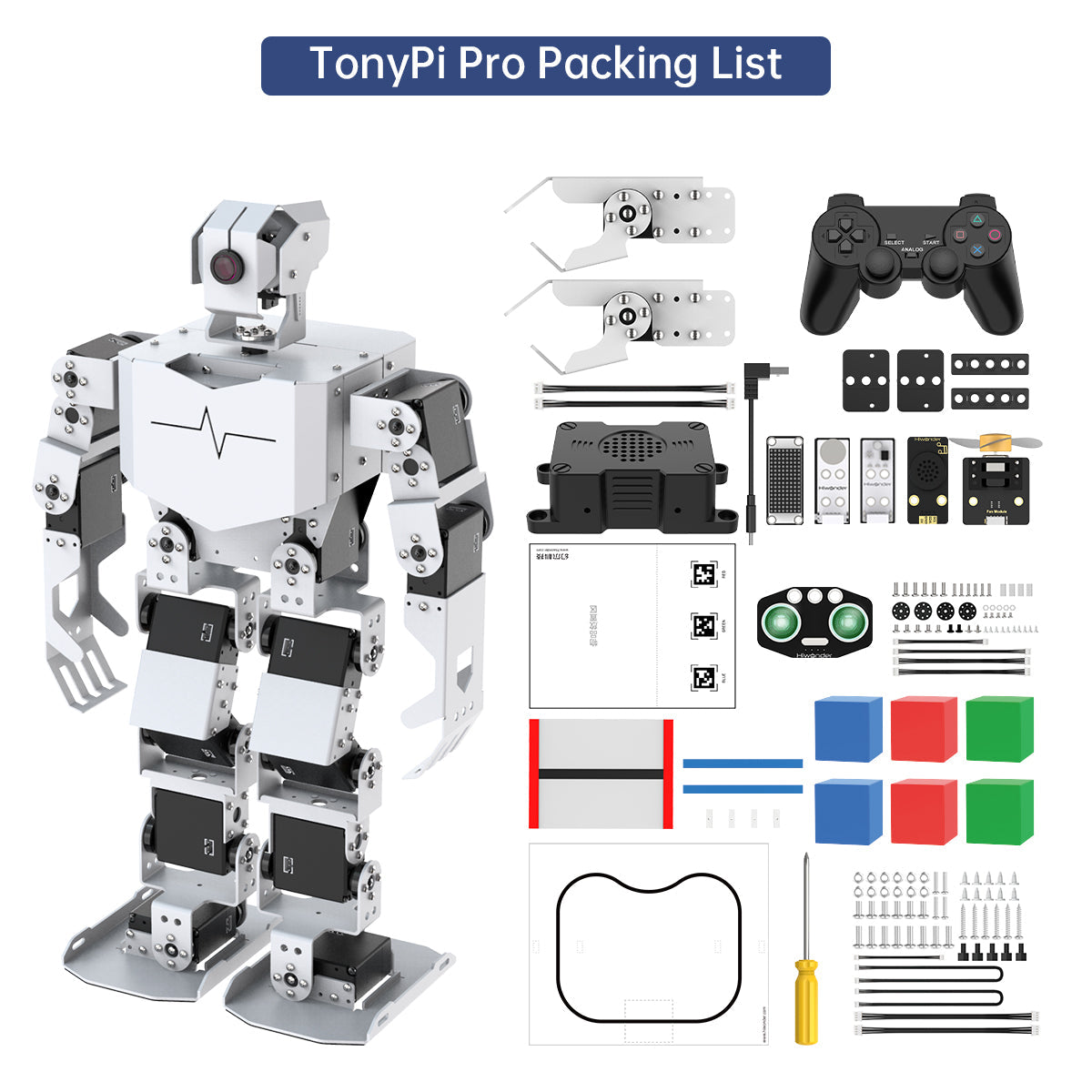 Image of TonyPi Pro AI Humanoid Robot – Raspberry Pi 5, ChatGPT, Vision & Voice