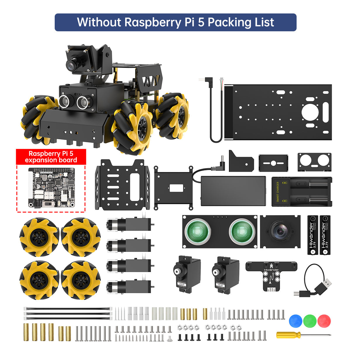 Image of TurboPi Raspberry Pi Robot Car ROS2 Mecanum AI Vision Multimodal AI