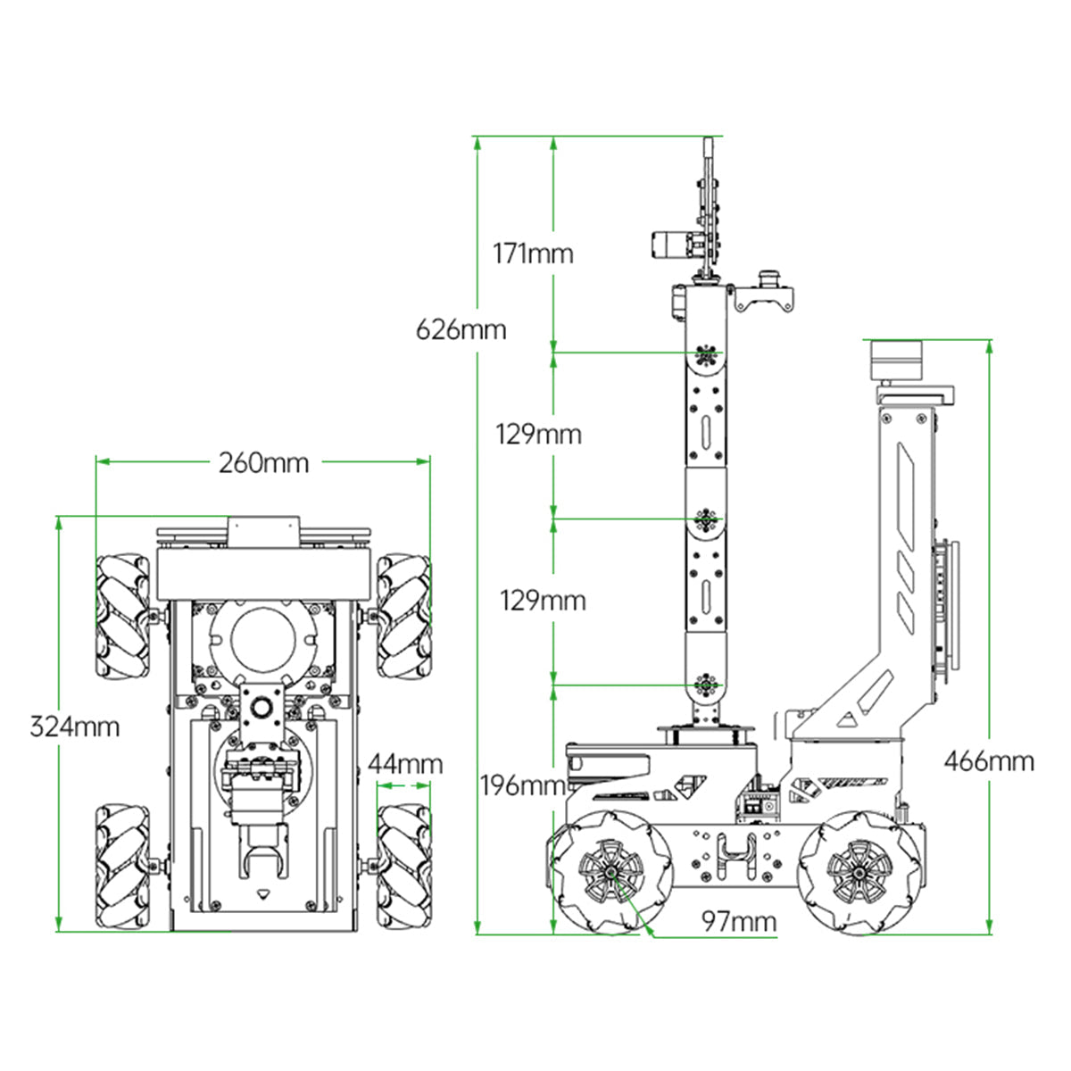 Image of JetAuto Pro AI Robot Car 6DOF Vision Arm ROS1 ROS2 ChatGPT SLAM
