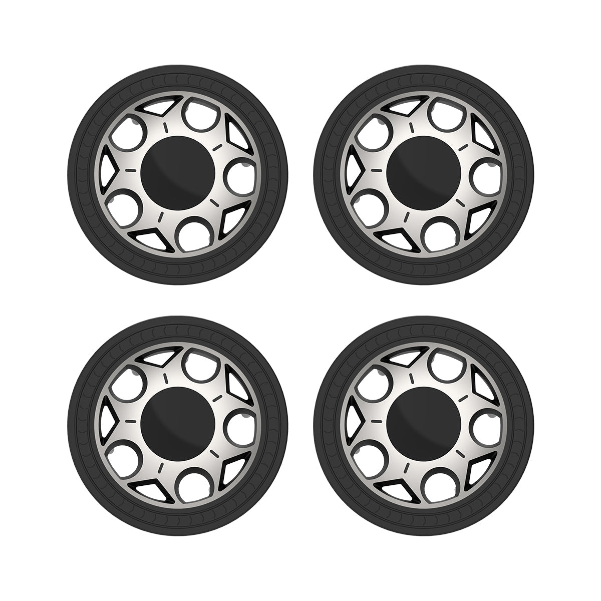 Image of Solid Rubber Tire 100mm High Load-bearing Wear-resistant AGV Tire