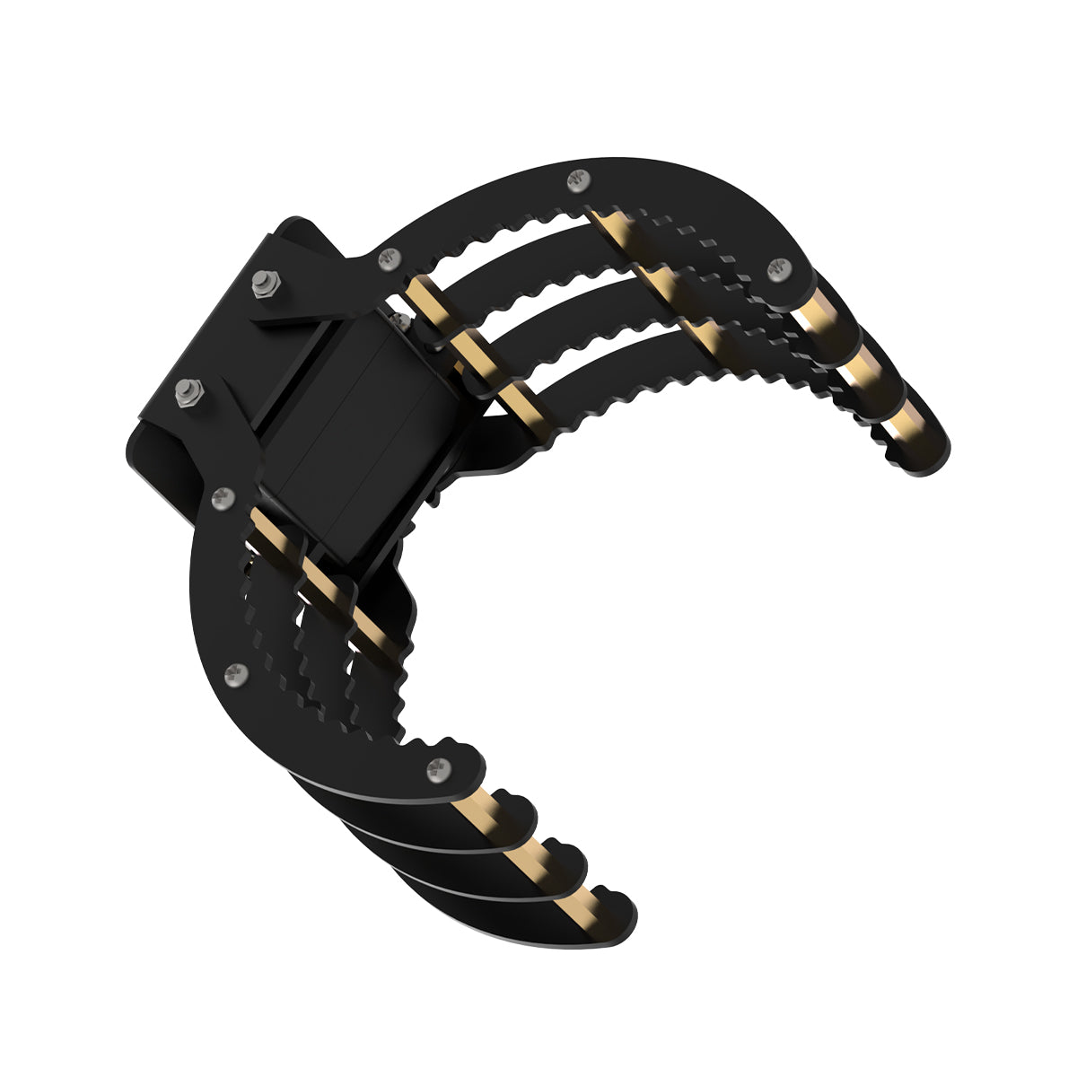 Image of Black Aluminum Alloy Gripper for Robot DIY