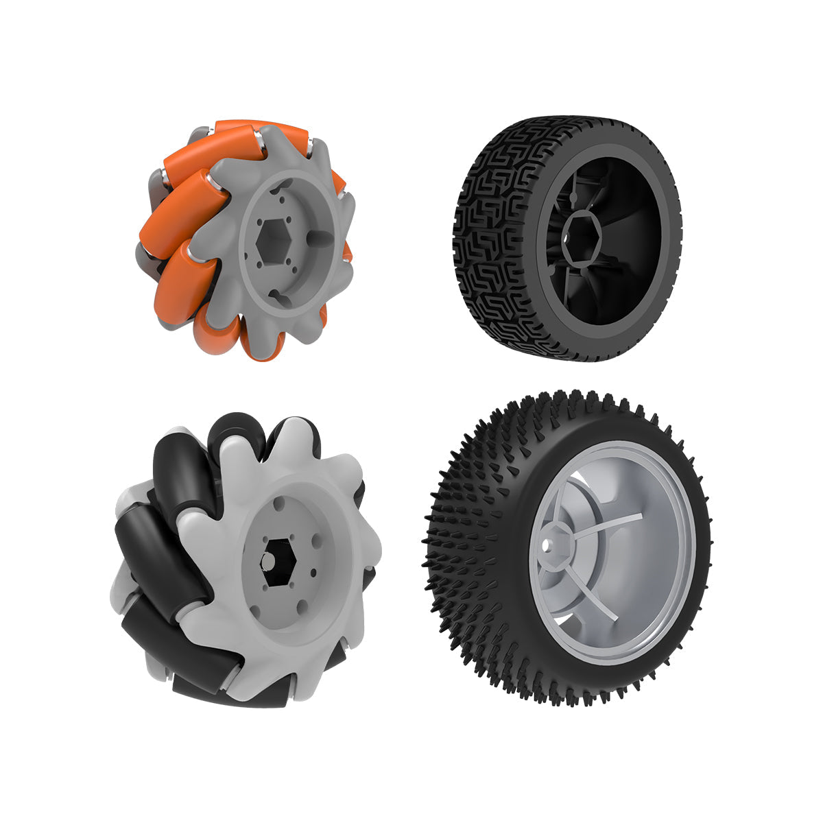 Image of Mecanum Omnidirectional Wheel Metal Coupling Motor ROS Robot Universal Wheel