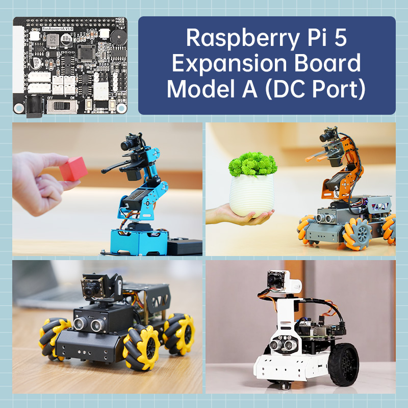 Image of Raspberry Pi 5 Expansion Board Servo Motor Driver ROS Robot Arm Smart Car Controller