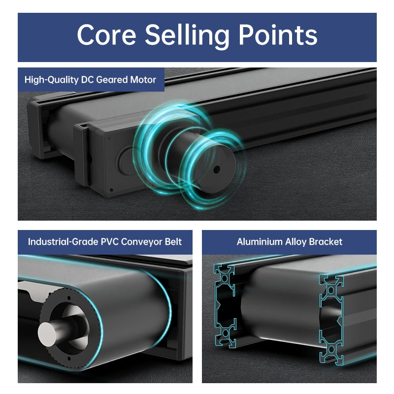 Image of Electrical Conveyor Belt Adjustable Speed and Moving Direction